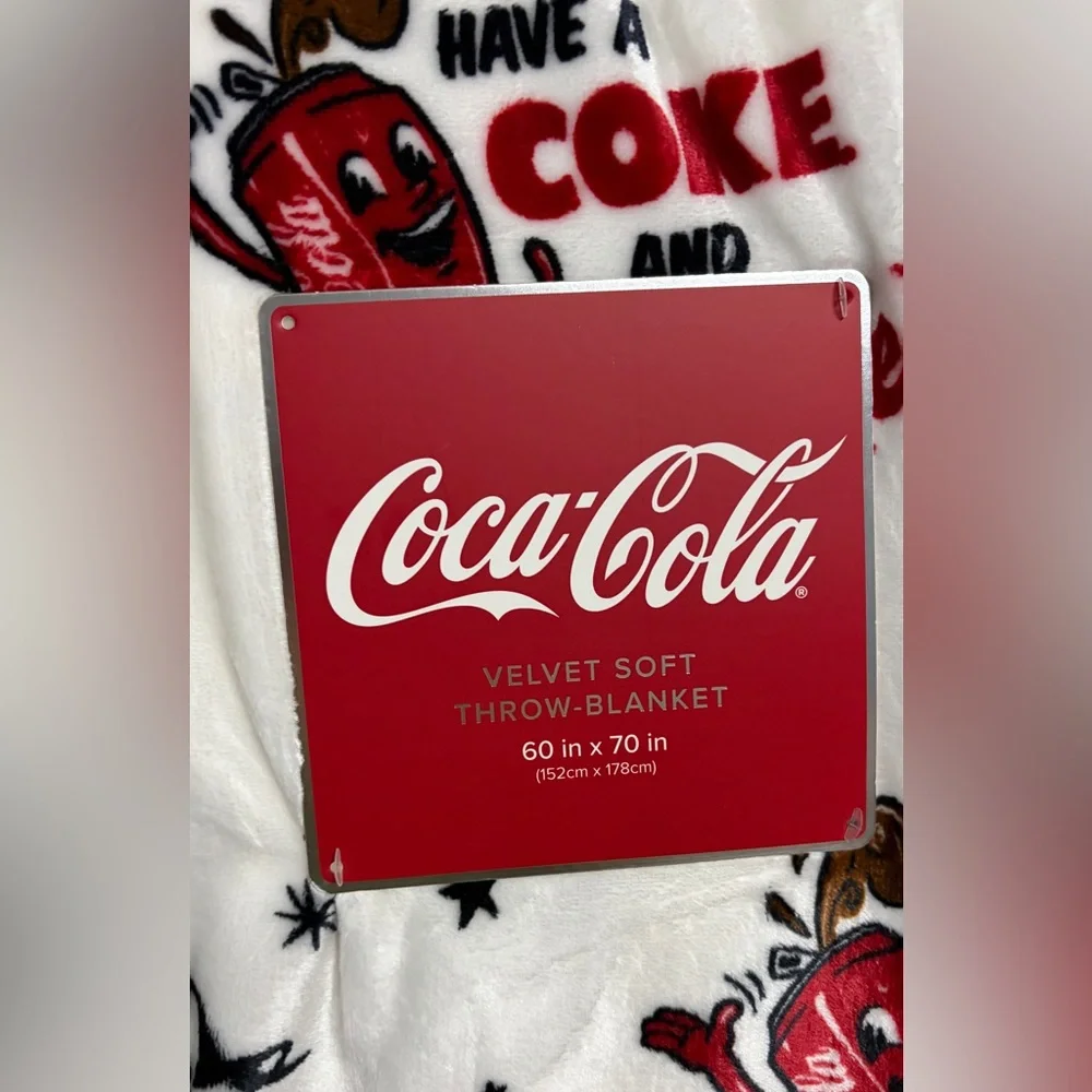 Coca Cola Vintage Inspired Throw Blanket